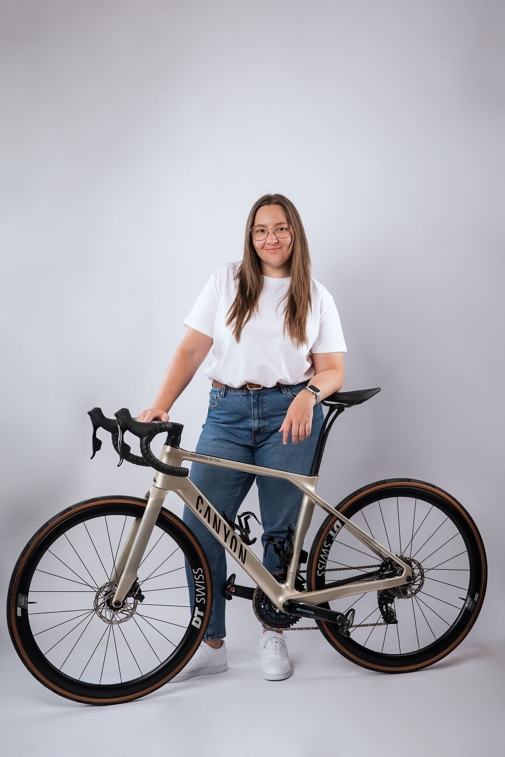 Ramona Gyorfi with her road bike